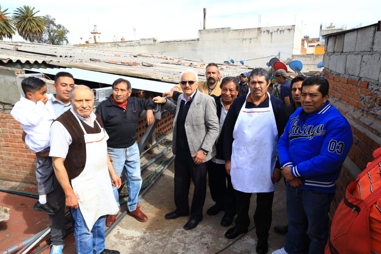 Con trabajo conjunto entre el Ayuntamiento de Chiautempan y locatarios, se mejorará la techumbre del mercado municipal